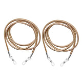 Maxbell 2X Anti-slip Eyeglass Sunglass Rope Cord Strap Spectacles Retainer Brown