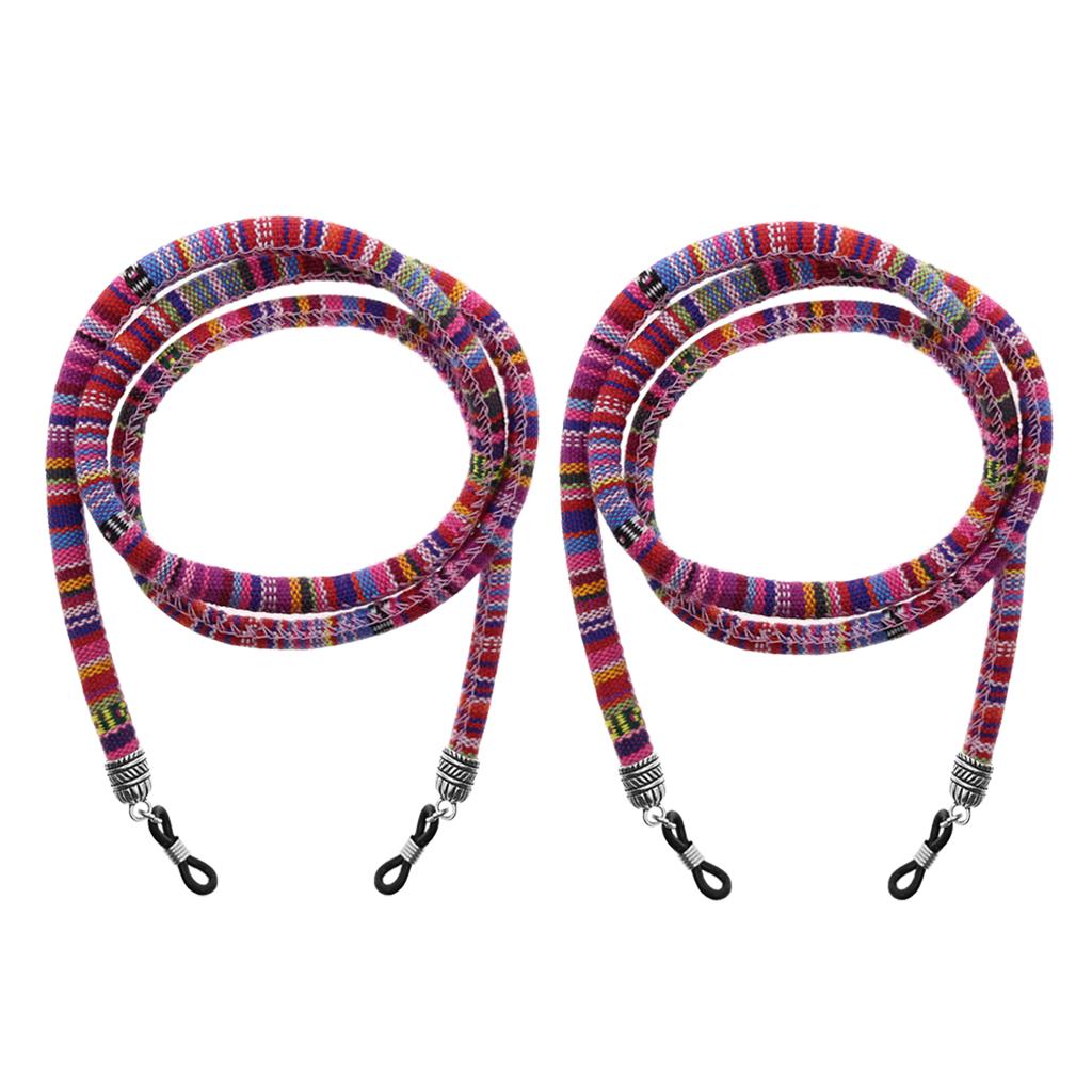 Maxbell 2 PCS Sports Eyeglass Sunglass Holder Strap for Adults kids,76cm  Pink
