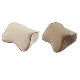 Maxbell Car Head Neck Rest Cushion Support Pillow Headrest Memory Foam Beige