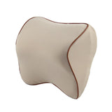 Maxbell Car Head Neck Rest Cushion Support Pillow Headrest Memory Foam Beige