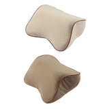 Maxbell Car Head Neck Rest Cushion Support Pillow Headrest Memory Foam Beige