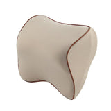 Maxbell Car Head Neck Rest Cushion Support Pillow Headrest Memory Foam Beige