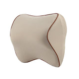 Maxbell Car Head Neck Rest Cushion Support Pillow Headrest Memory Foam Beige