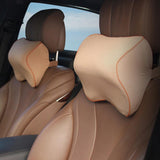 Maxbell Car Head Neck Rest Cushion Support Pillow Headrest Memory Foam Light Brown