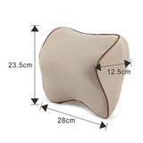 Maxbell Car Head Neck Rest Cushion Support Pillow Headrest Memory Foam Light Brown
