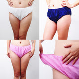 Maxbell 50Pcs Nonwoven SPA Disposable Underwear Travel Panties Brief for Women White