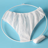 Maxbell 50Pcs Nonwoven SPA Disposable Underwear Travel Panties Brief for Women White