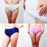 Maxbell 50Pcs Nonwoven SPA Disposable Underwear Travel Panties Brief for Women White