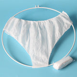 Maxbell 50Pcs Nonwoven SPA Disposable Underwear Travel Panties Brief for Women White