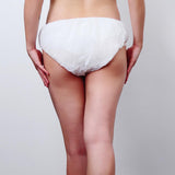 Maxbell 50Pcs Nonwoven SPA Disposable Underwear Travel Panties Brief for Women White