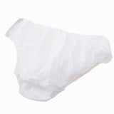 Maxbell 50Pcs Nonwoven SPA Disposable Underwear Travel Panties Brief for Women White