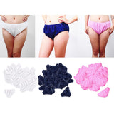 Maxbell 50Pcs Nonwoven SPA Disposable Underwear Travel Panties Brief for Women White