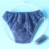 Maxbell 50Pcs Nonwoven SPA Disposable Underwear Travel Panties Brief for Women Blue
