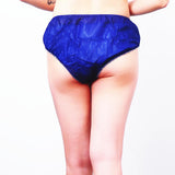 Maxbell 50Pcs Nonwoven SPA Disposable Underwear Travel Panties Brief for Women Blue