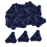 Maxbell 50Pcs Nonwoven SPA Disposable Underwear Travel Panties Brief for Women Blue