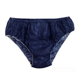 Maxbell 50Pcs Nonwoven SPA Disposable Underwear Travel Panties Brief for Women Blue