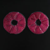 Max 2 Pieces Big Round Thermal Gel Pads for Nursing Mothers Suitable Crimson