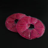 Max 2 Pieces Big Round Thermal Gel Pads for Nursing Mothers Suitable Crimson
