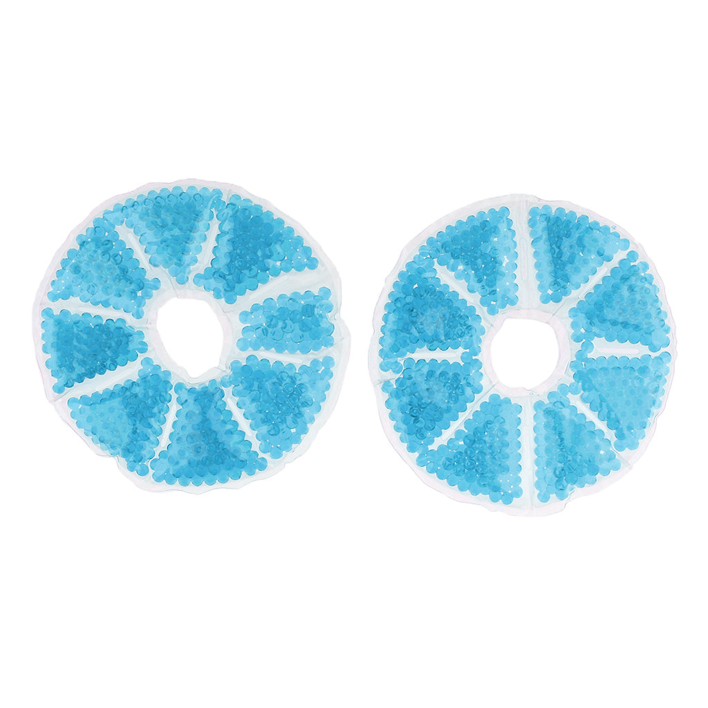 Max 2 Pieces Big Round Thermal Gel Pads for Nursing Mothers Suitable Blue