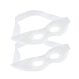 Max 2Pcs Soft Gel Ice Eye Mask Hot Cold Compress Pack Ice Eye Mask White