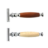 Maxbell Double Edge Safety Razor Classic Shaving Vintage Shaver For Men Beige
