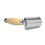 Maxbell Double Edge Safety Razor Classic Shaving Vintage Shaver For Men Beige