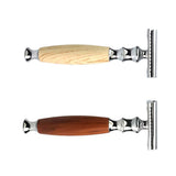 Maxbell Double Edge Safety Razor Classic Shaving Vintage Shaver For Men Beige