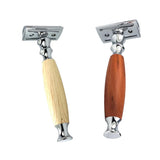 Maxbell Double Edge Safety Razor Classic Shaving Vintage Shaver For Men Beige