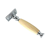 Maxbell Double Edge Safety Razor Classic Shaving Vintage Shaver For Men Beige