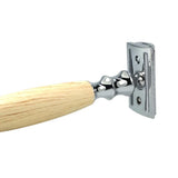 Maxbell Double Edge Safety Razor Classic Shaving Vintage Shaver For Men Beige