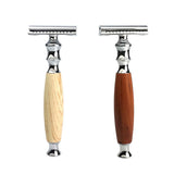 Maxbell Double Edge Safety Razor Classic Shaving Vintage Shaver For Men Beige