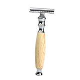 Maxbell Double Edge Safety Razor Classic Shaving Vintage Shaver For Men Beige