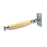 Maxbell Double Edge Safety Razor Classic Shaving Vintage Shaver For Men Beige