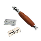 Maxbell Double Edge Safety Razor Classic Shaving Vintage Shaver For Men Dark Brown