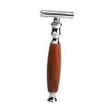 Maxbell Double Edge Safety Razor Classic Shaving Vintage Shaver For Men Dark Brown