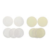 Maxbell 5 Pieces 12cm Reusable Round Organic Bamboo Nursing Pads Breast Pads Yellow