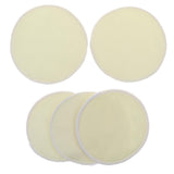 Maxbell 5 Pieces 12cm Reusable Round Organic Bamboo Nursing Pads Breast Pads Yellow