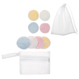 Maxbell 4Pcs Reusable Facial Remover Cleaning Pads for Face with Laundry Bag L