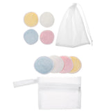 Maxbell 4Pcs Reusable Facial Remover Cleaning Pads for Face with Laundry Bag L