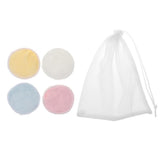 Maxbell 4Pcs Reusable Facial Remover Cleaning Pads for Face with Laundry Bag L
