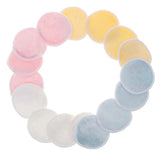 Maxbell 16 Pieces Reusable Bamboo Cotton Makeup Remover Pads with Zipper Mesh Bag
