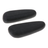 2X Fitness Black Hot Massage Energy Stones for Spa Relaxation 8x3.2x2cm