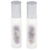 Max 2Pcs Empty 10ML Frosted Glass Essential Oil Roller Bottle Amethyst