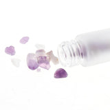 Max 2Pcs Empty 10ML Frosted Glass Essential Oil Roller Bottle Amethyst