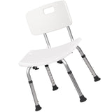 Max Bath Bench Shower Chair Stool Adjustable Height with Removable Back 01