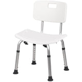 Max Bath Bench Shower Chair Stool Adjustable Height with Removable Back 01