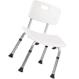 Max Bath Bench Shower Chair Stool Adjustable Height with Removable Back 01