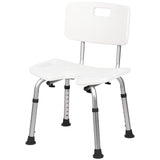 Max Bath Bench Shower Chair Stool Adjustable Height with Removable Back 02