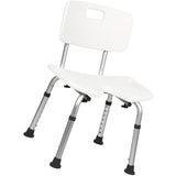 Max Bath Bench Shower Chair Stool Adjustable Height with Removable Back 02