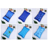 Max Ice Water Pillow Summer Cooling Cushion Mat for Home Car Office Dark Blue